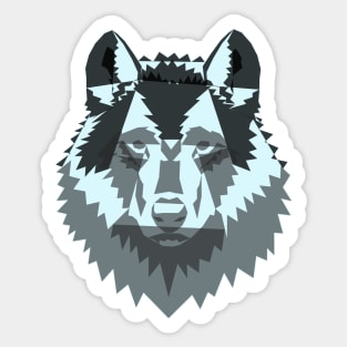 Geometric Wolf Sticker